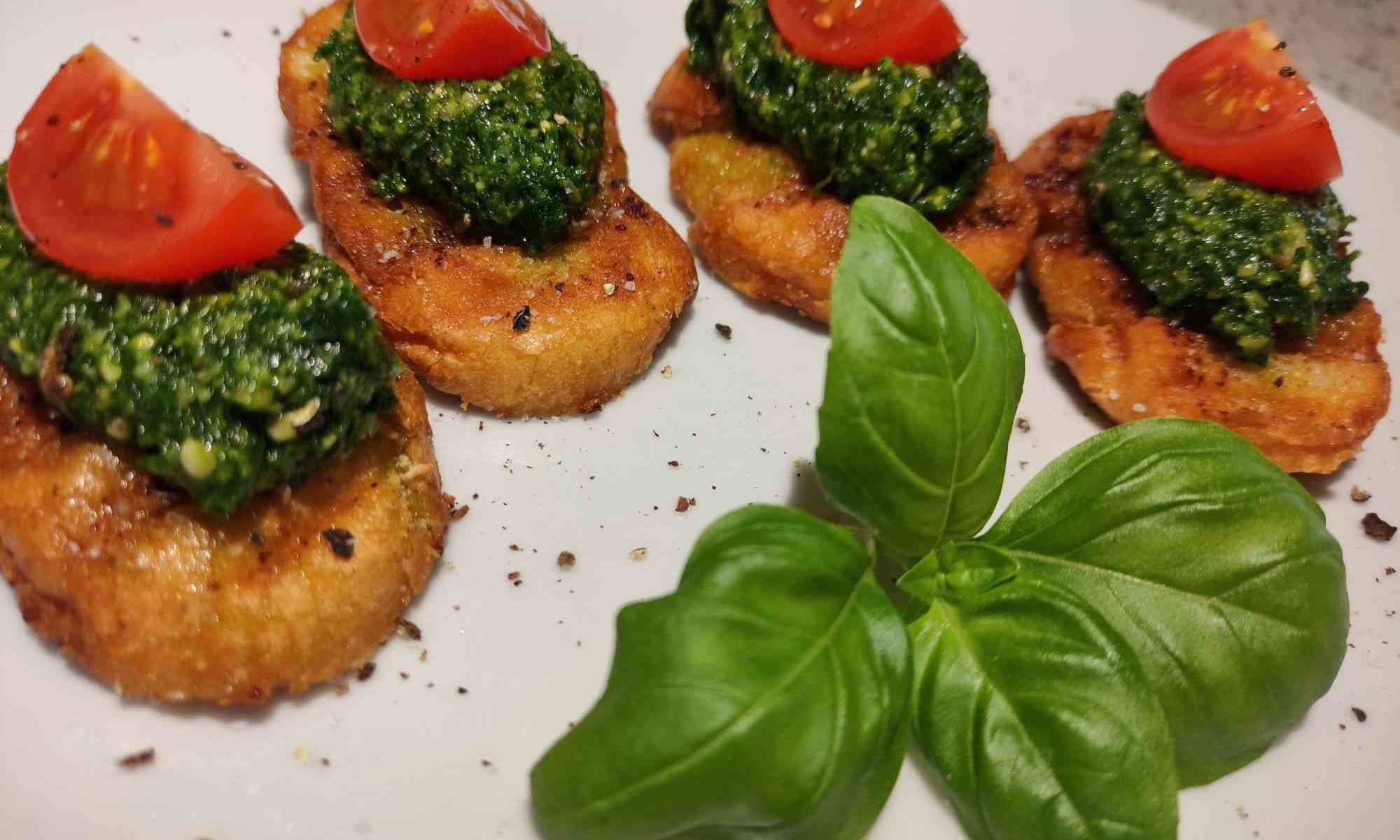 Bruschette al Pesto di Basilico