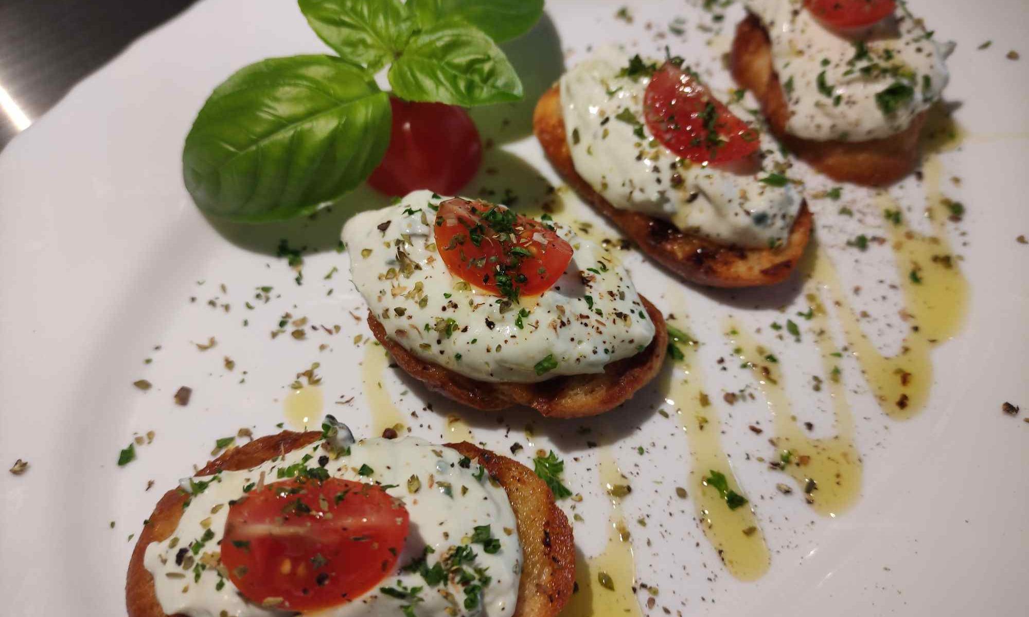 Bruschetta con Tzatziki - Bruschetta mit Tzatziki